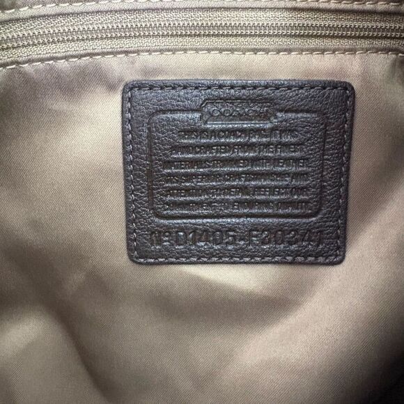 Coach Brown Monogram Leather Large Crossbody/Shoulder Purse - Picture 16 of 16
